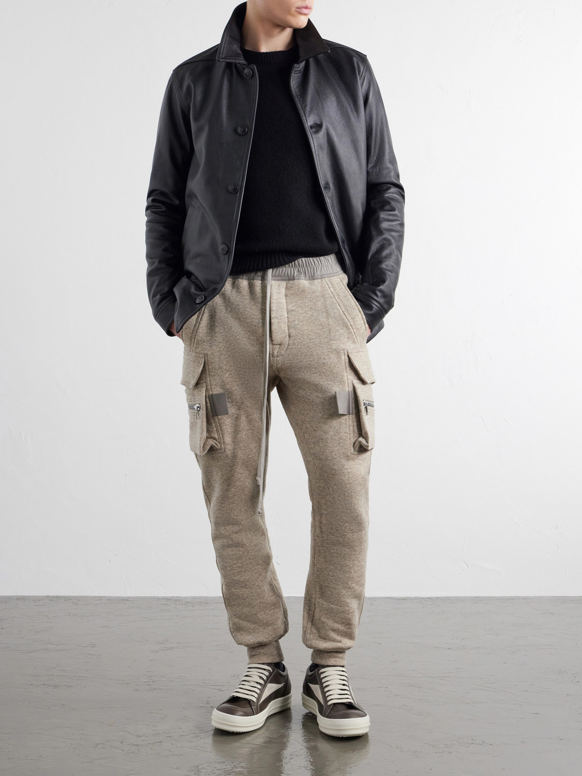 Mastodon Tapered Wool And Cotton-Blend Jersey Sweatpants
