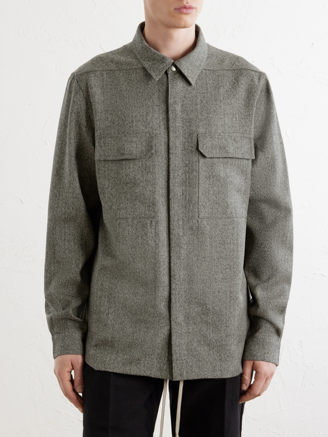 Mélange Wool Overshirt
