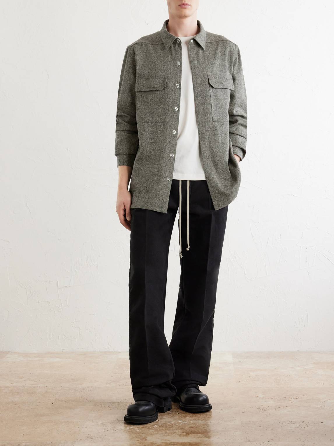 Mélange Wool Overshirt