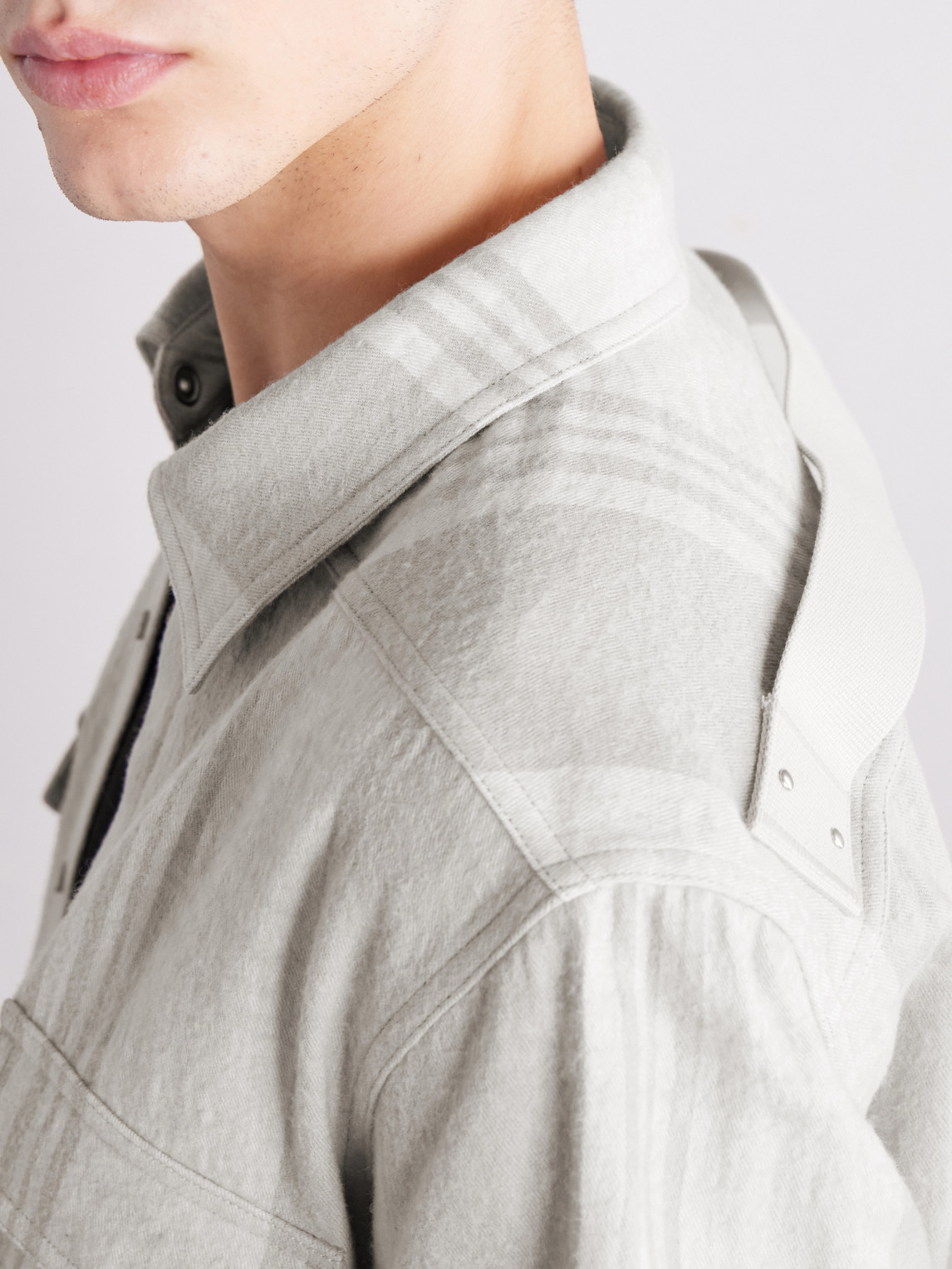 Striped Cotton And Wool-Blend Flannel Overshirt
