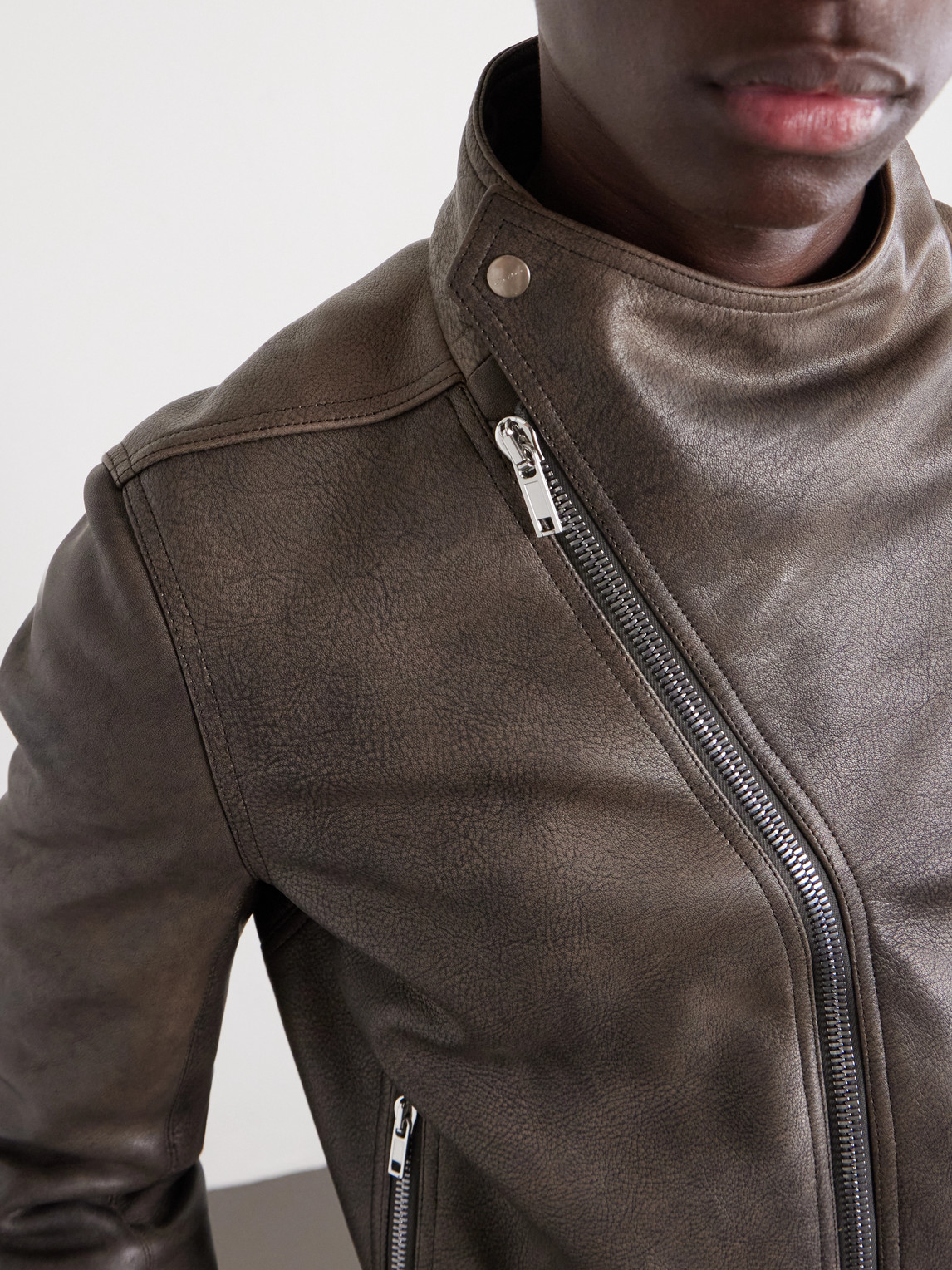 Release Panelled Full-Grain Leather