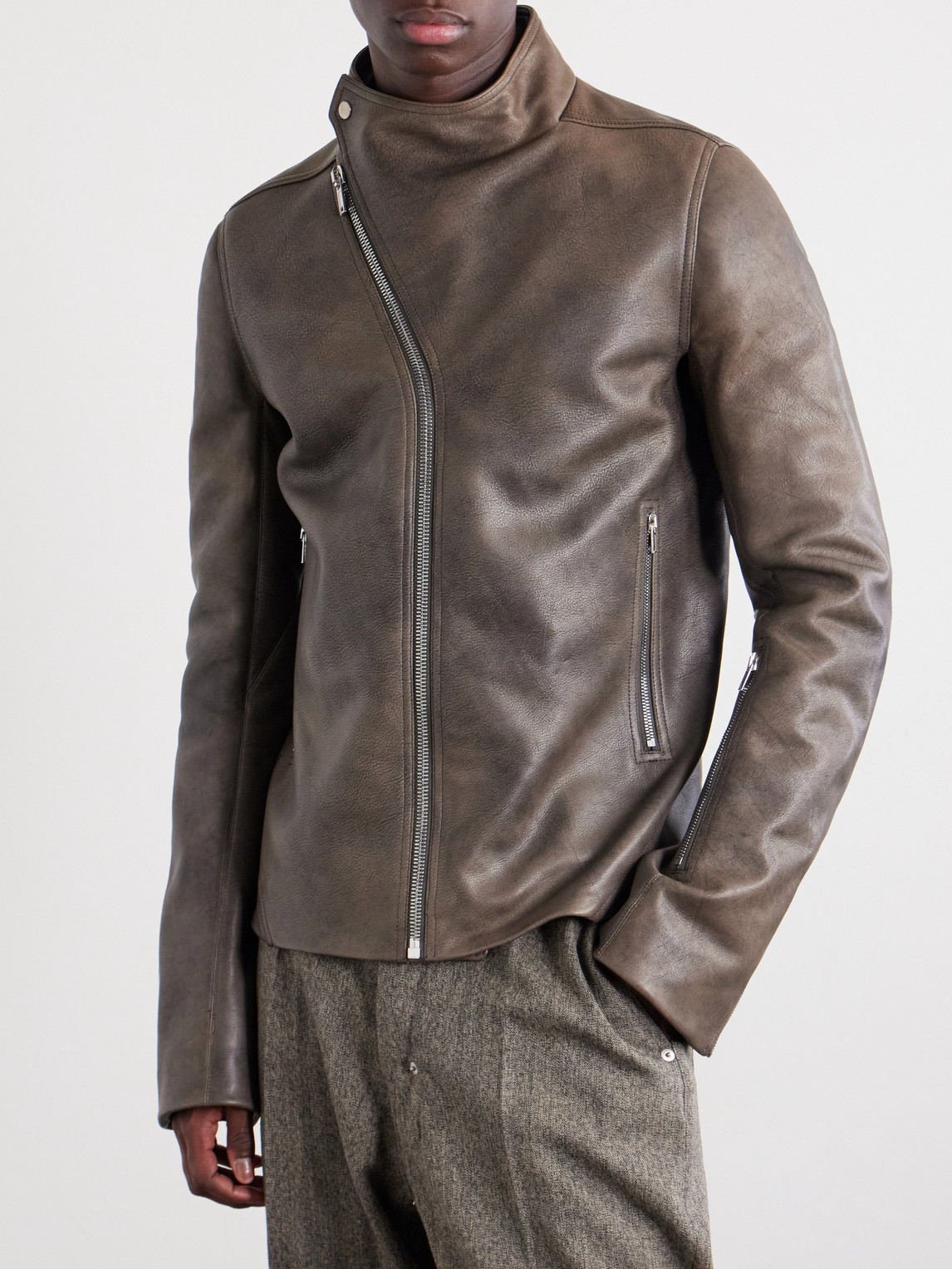 Release Panelled Full-Grain Leather