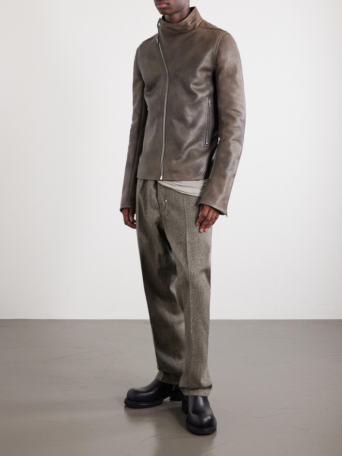 Release Panelled Full-Grain Leather