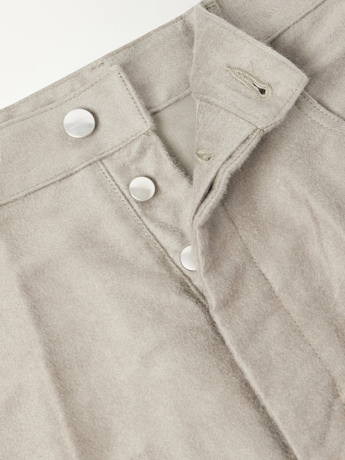 Geth Straight-Leg Ramie And Cotton-Blend Gabardine Trousers