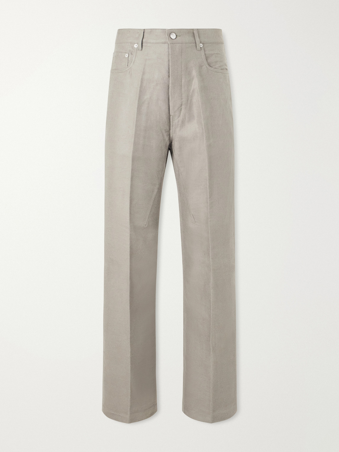 Geth Straight-Leg Ramie And Cotton-Blend Gabardine Trousers