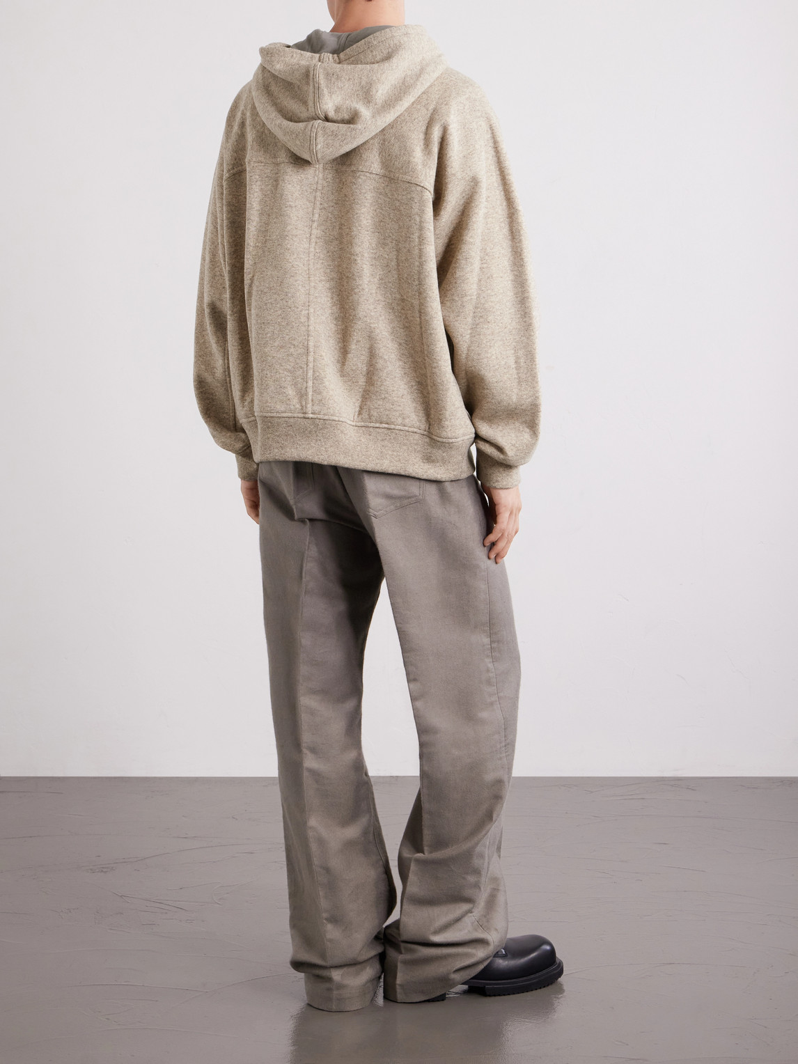 Wool And Cotton-Blend Zip-Up Hoodie
