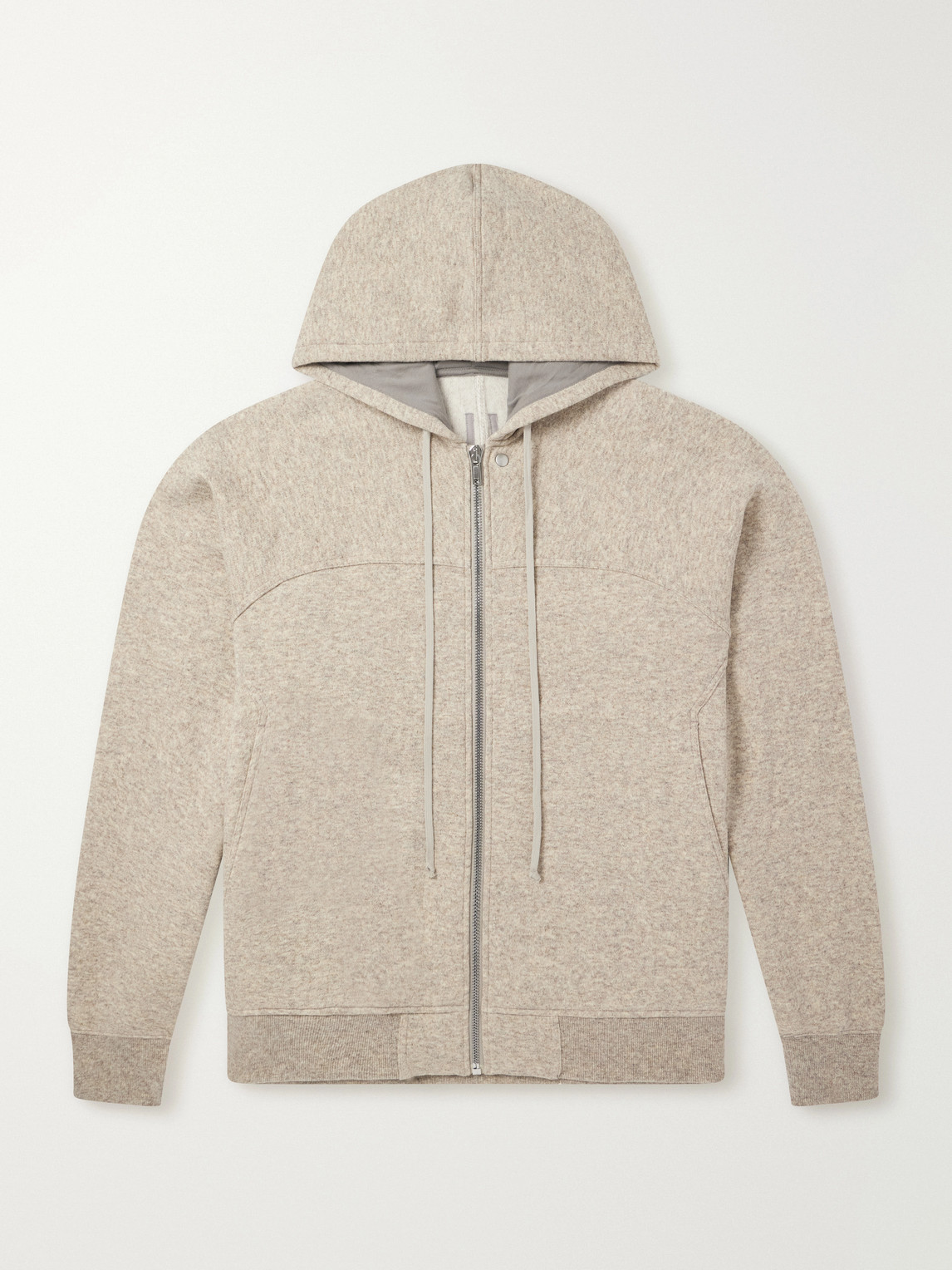 Wool And Cotton-Blend Zip-Up Hoodie
