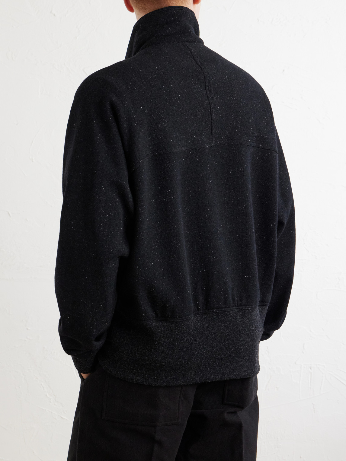 And Cotton-Blend Zip-Up Sweater