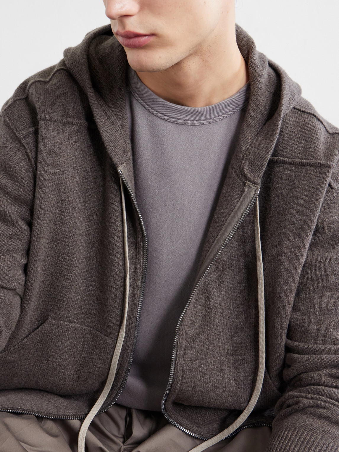 Cashmere And Wool-Blend Zip-Up Hoodie