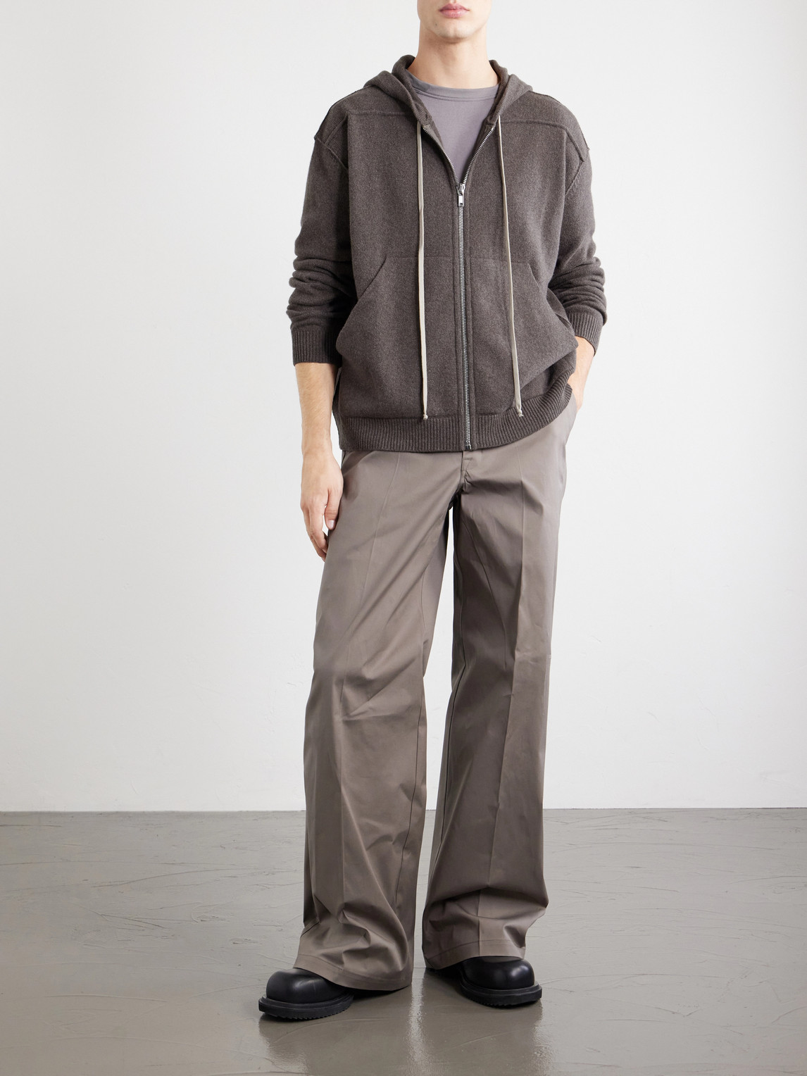 Cashmere And Wool-Blend Zip-Up Hoodie
