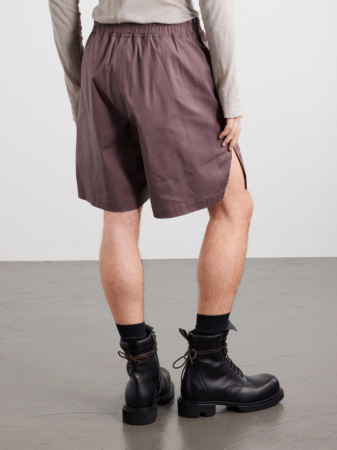 Boxer Straight-Leg Stretch-Cotton Canvas Drawstring Shorts