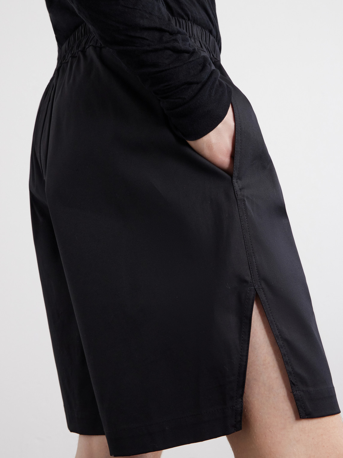 Boxer Straight-Leg Cotton-Blend Canvas Drawstring Shorts