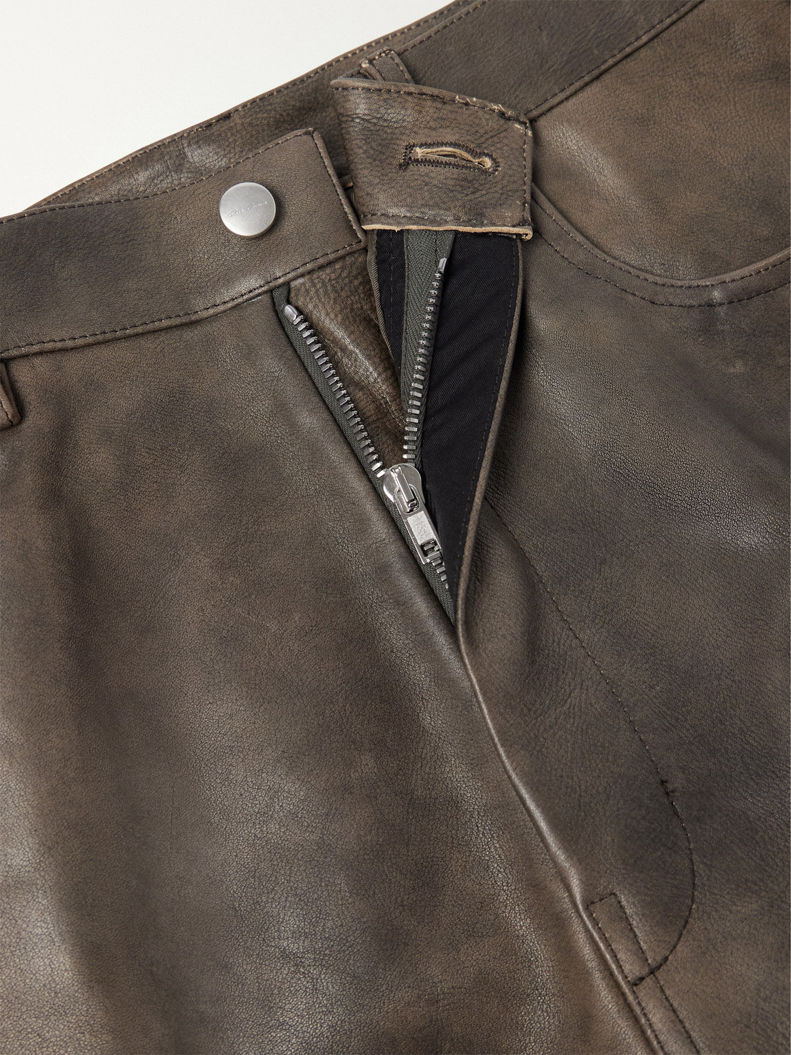 Geth Wide-Leg Leather Trousers