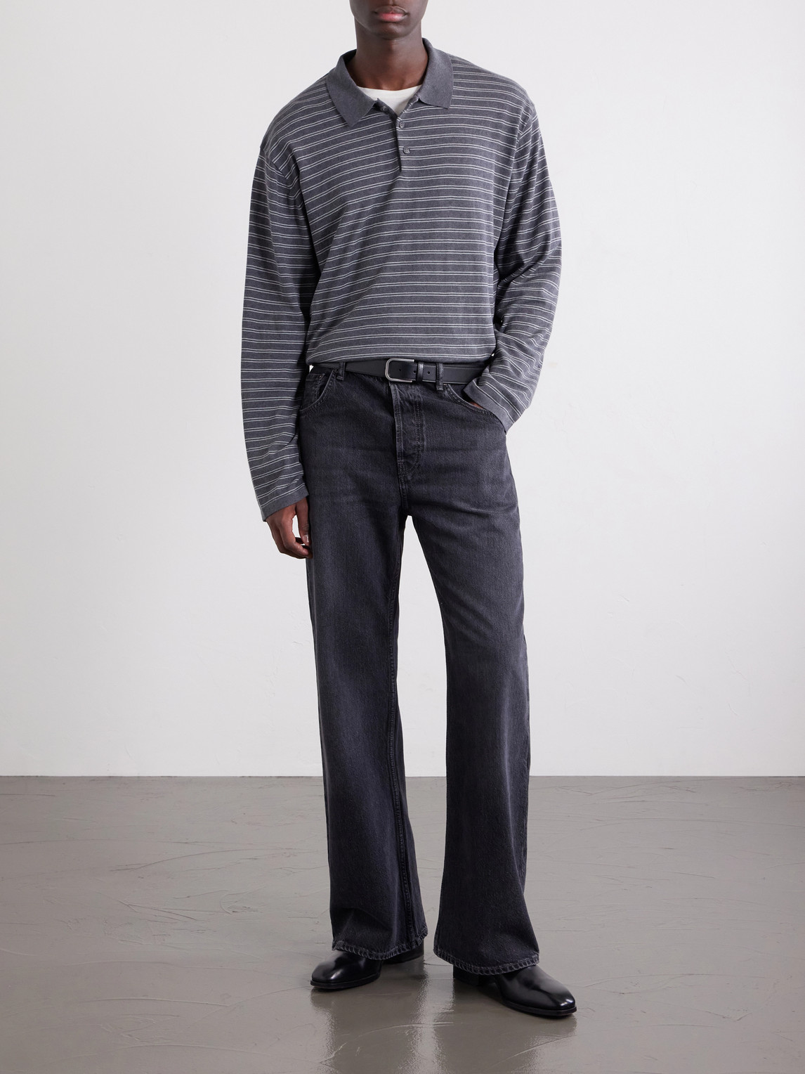 Foley Striped Cotton Polo Shirt