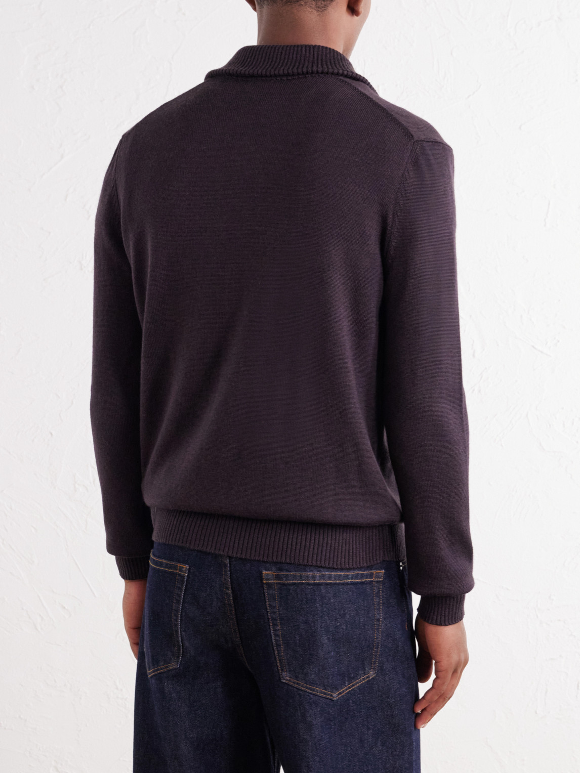 Half-Zip Virgin Sweater