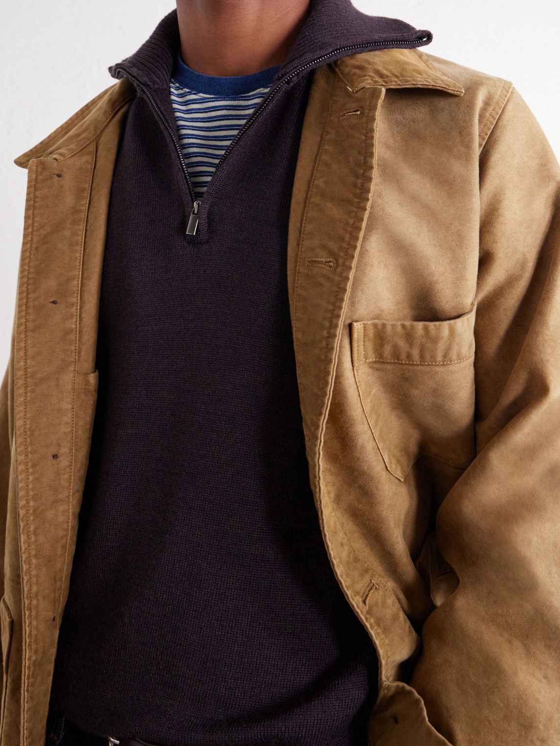 Half-Zip Virgin Sweater