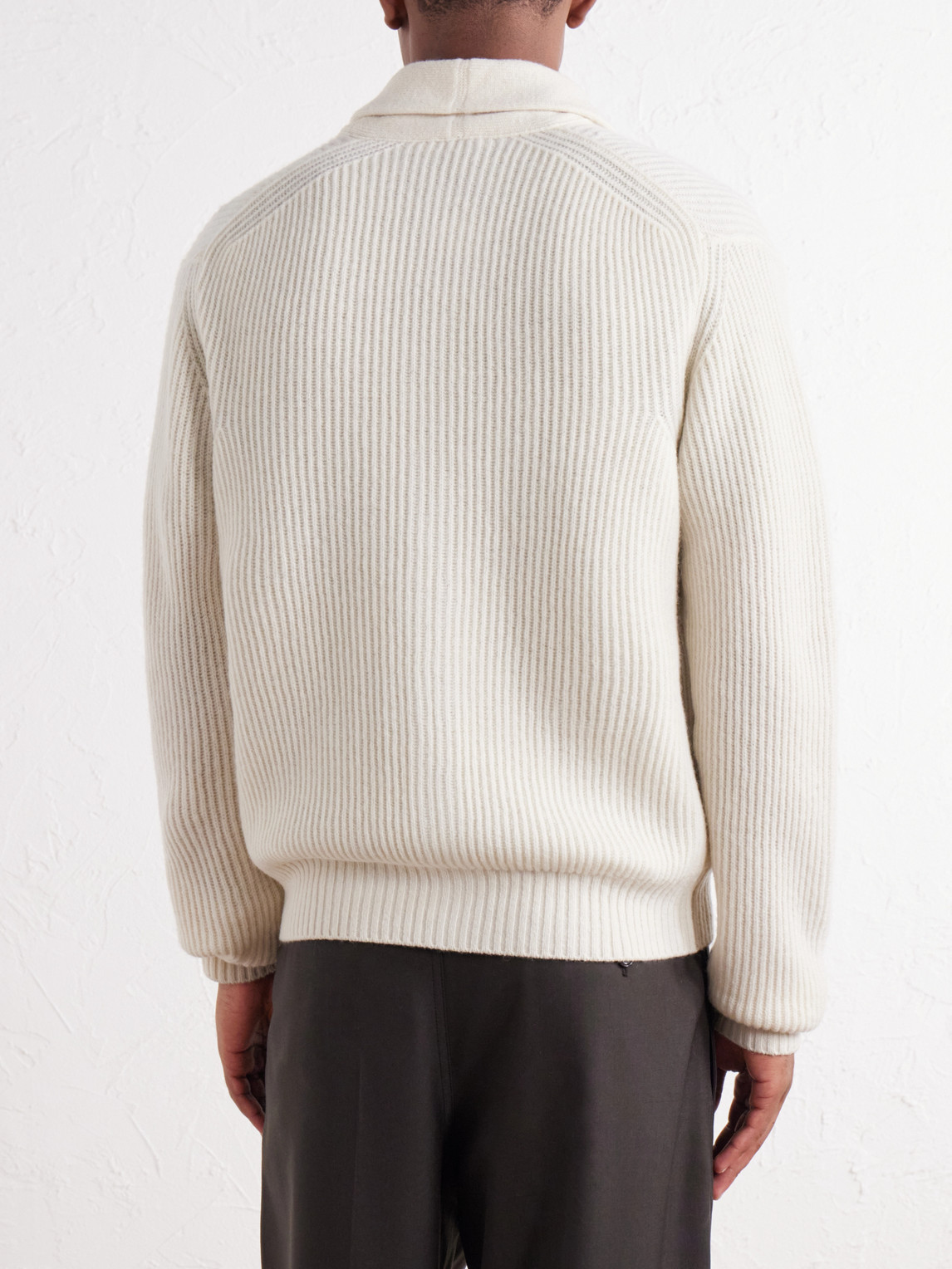 Ribbed Virgin Cardigan