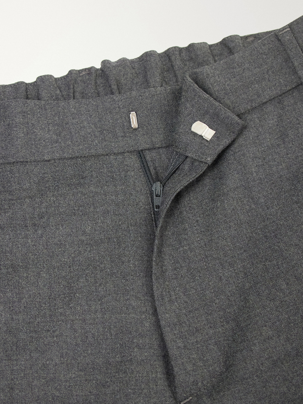 Renee Straight-Leg Stretch-Wool Flannel Trousers