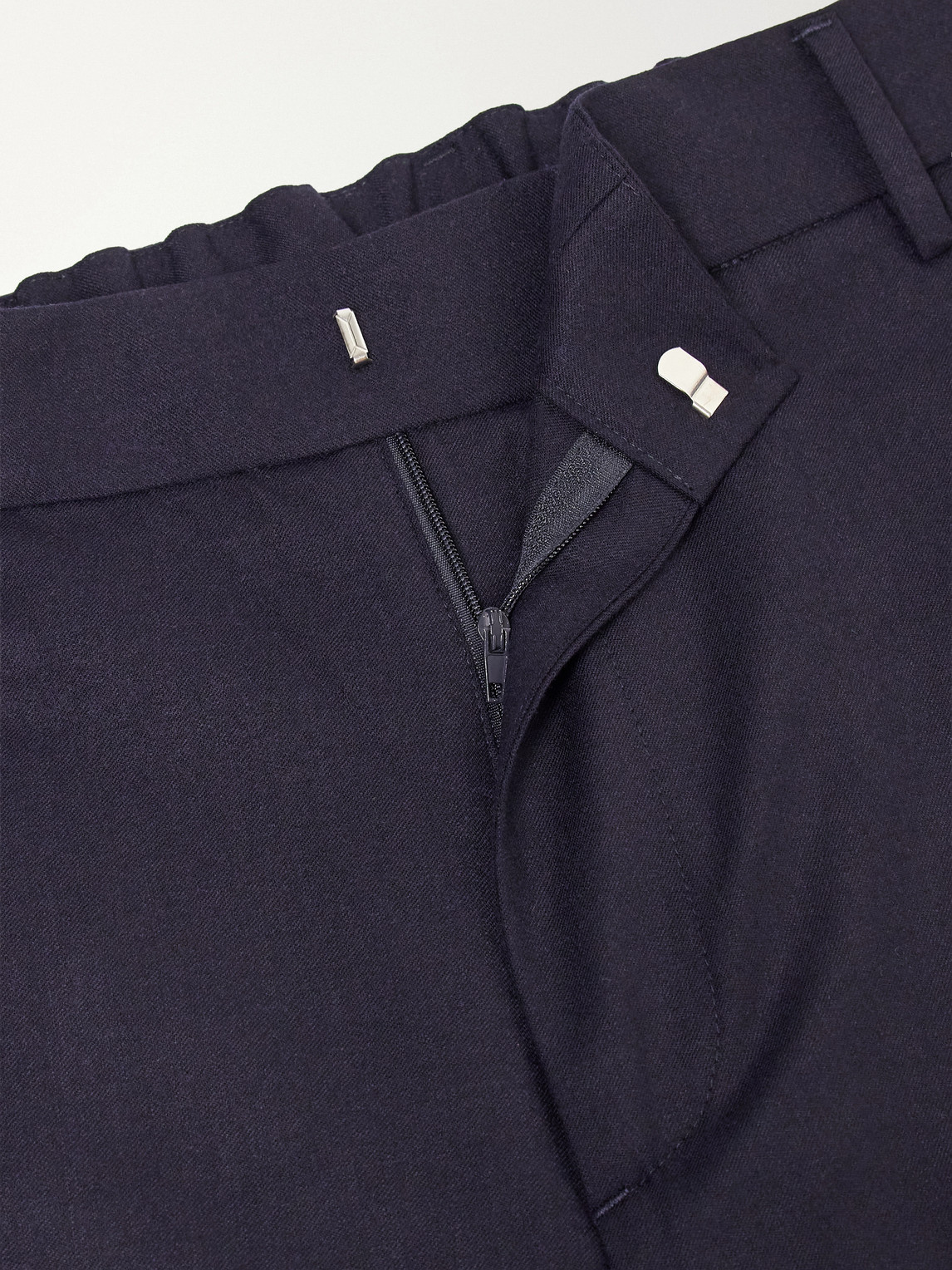 Renee Straight-Leg Stretch-Wool Flannel Trousers