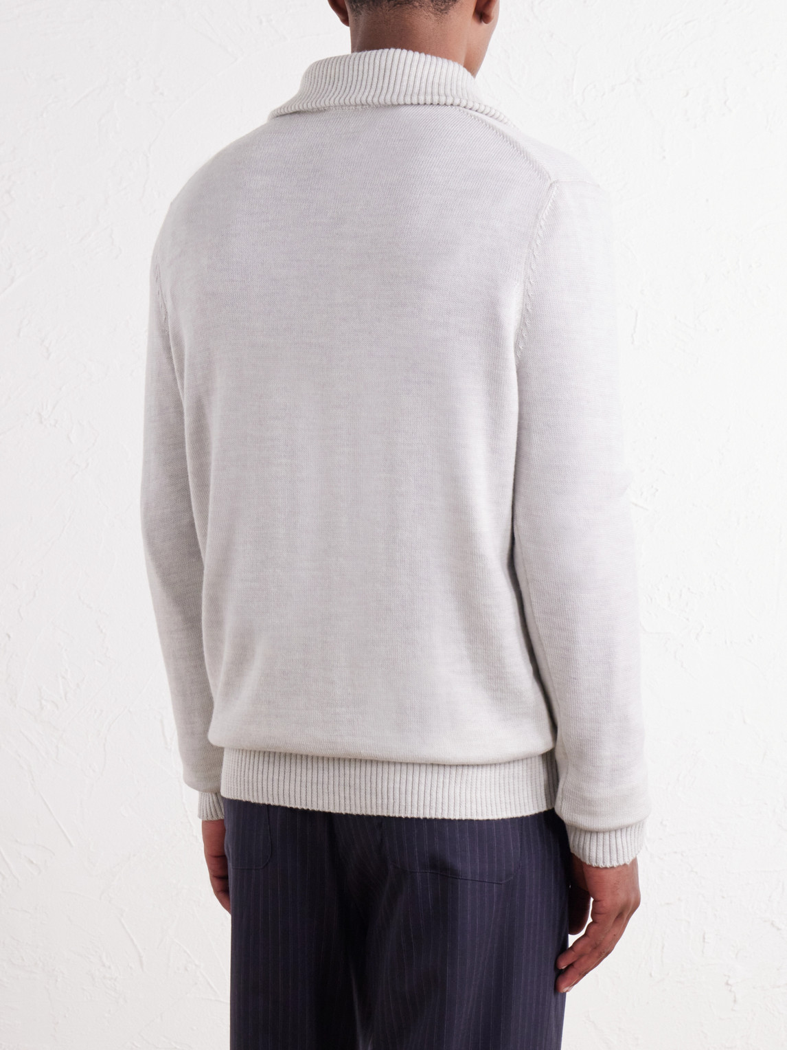 Half-Zip Virgin Sweater