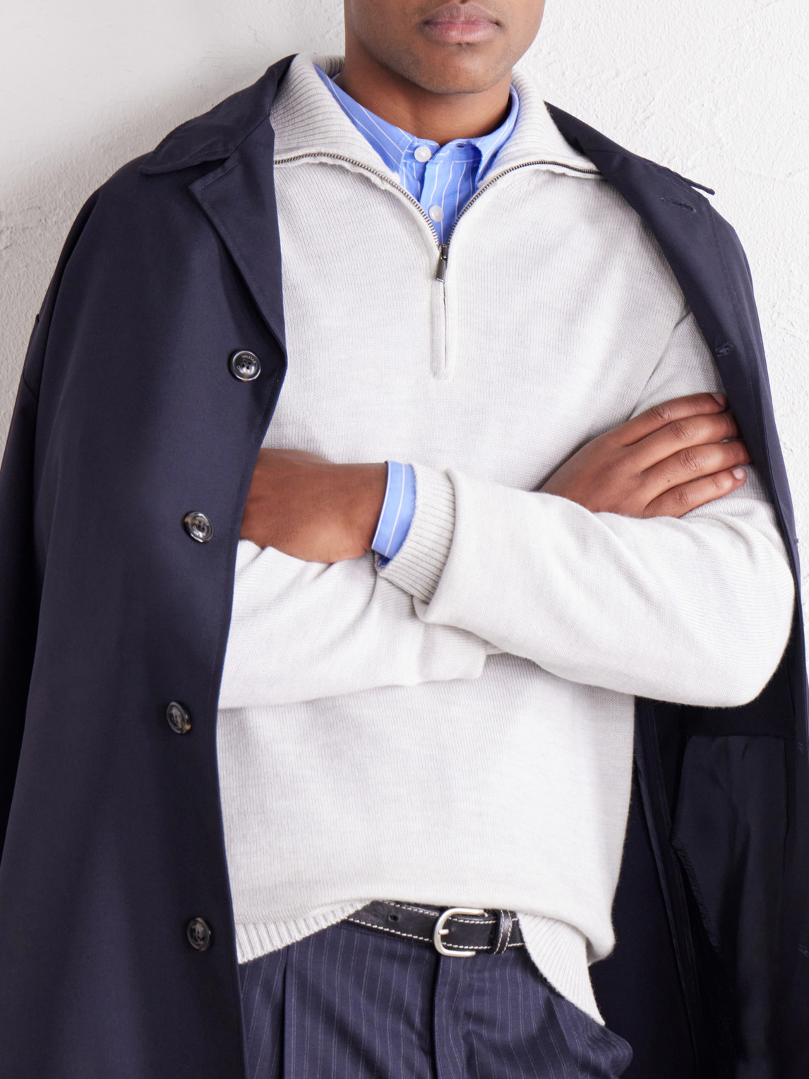 Half-Zip Virgin Sweater