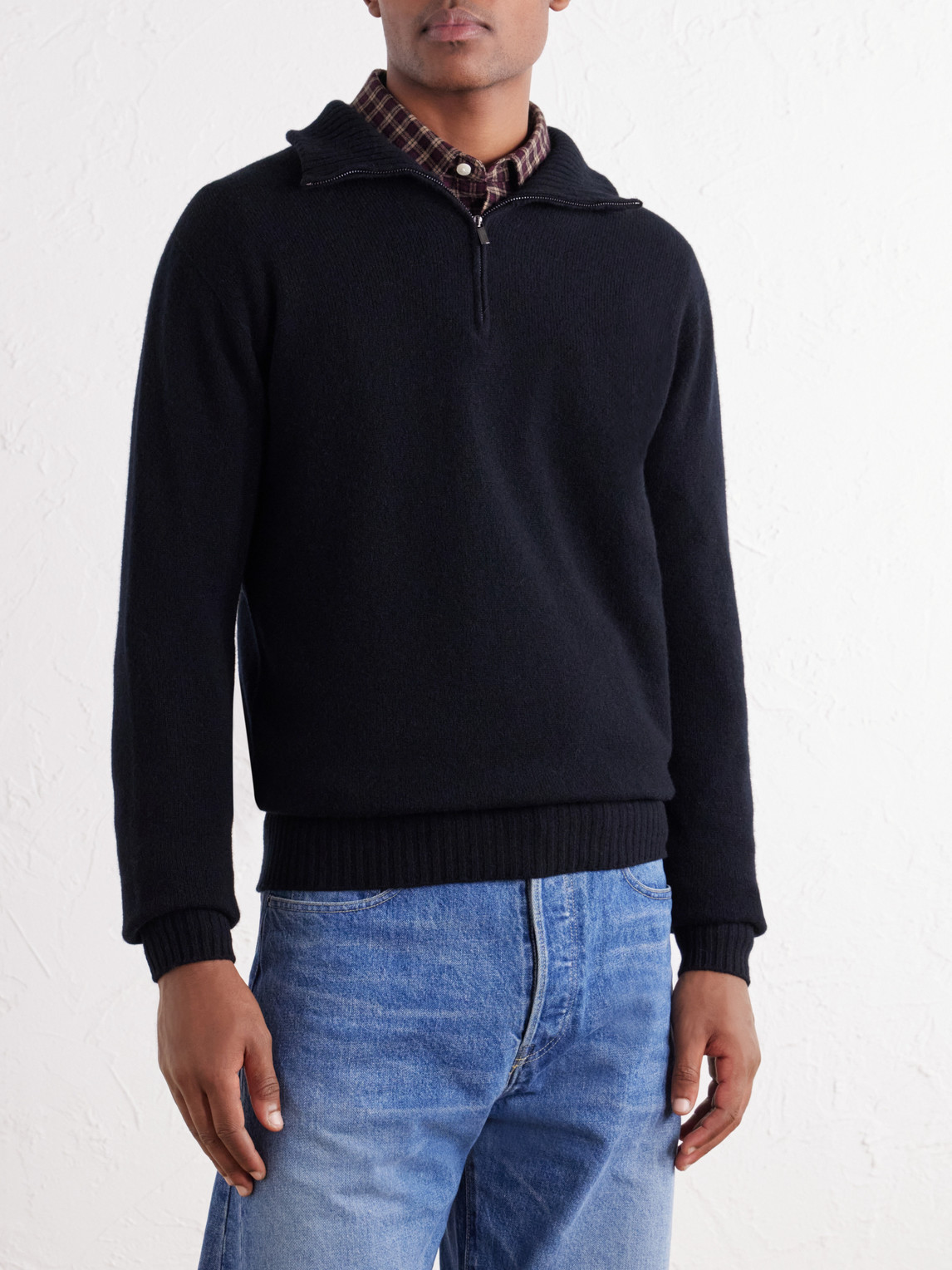 Half-Zip Virgin Sweater
