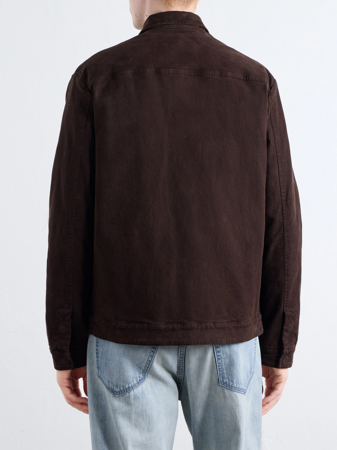 Godfrey Padded Garment-Dyed Stretch-Cotton Twill Overshirt