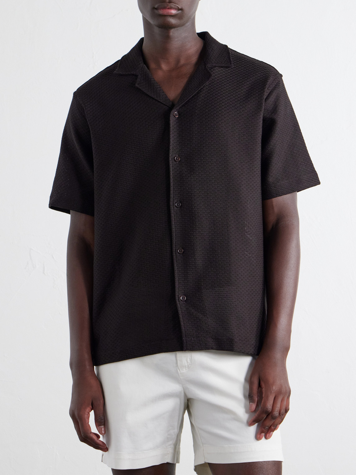 Maitan Camp-Collar Cotton Shirt