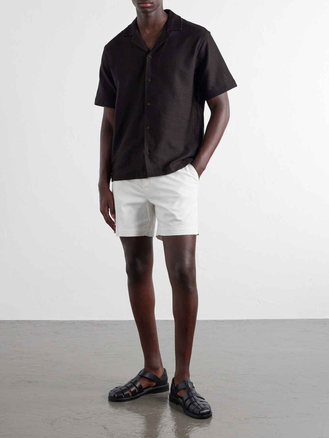 Maitan Camp-Collar Cotton Shirt