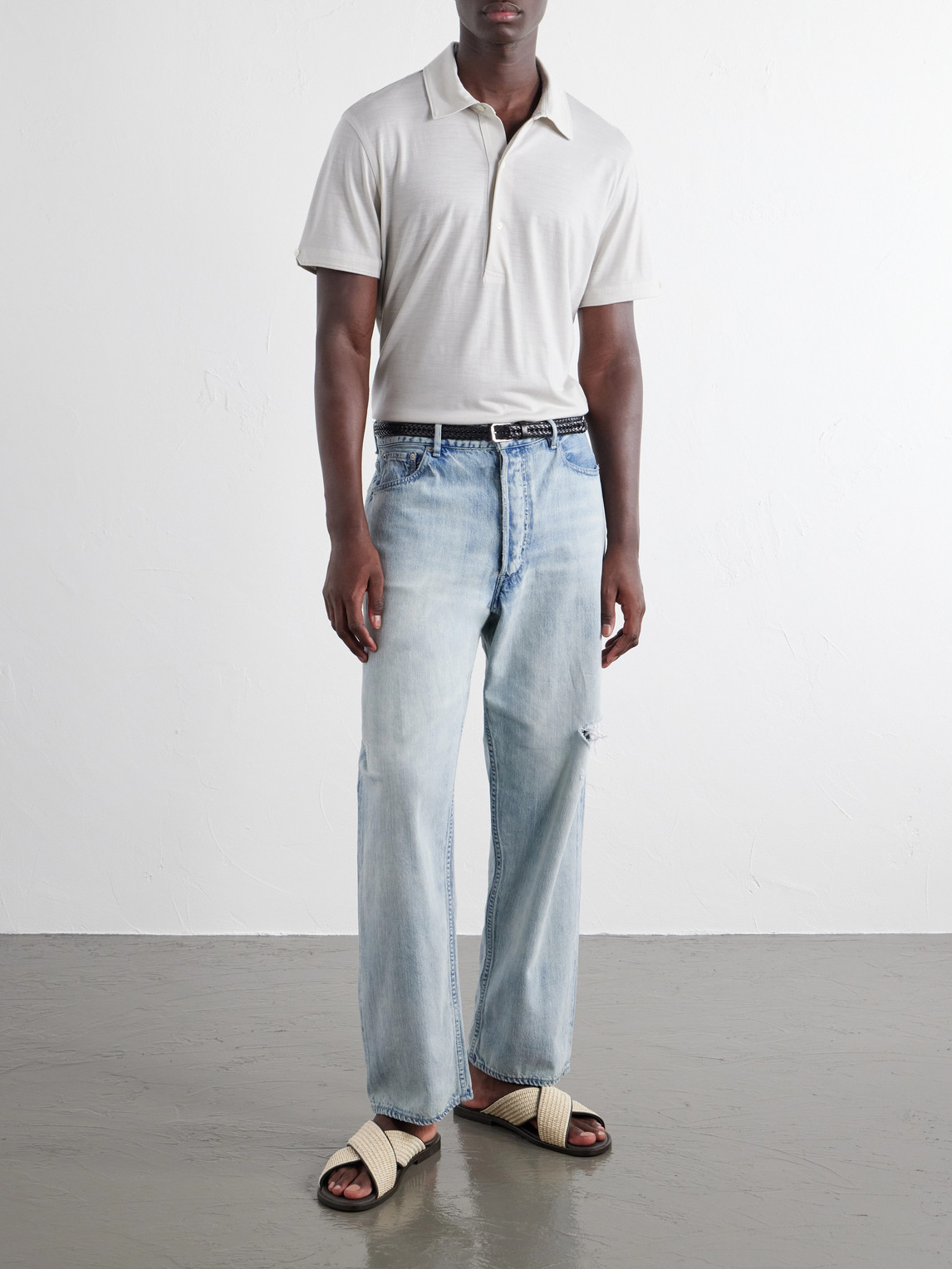 Sebastian Wool-Jersey Polo Shirt
