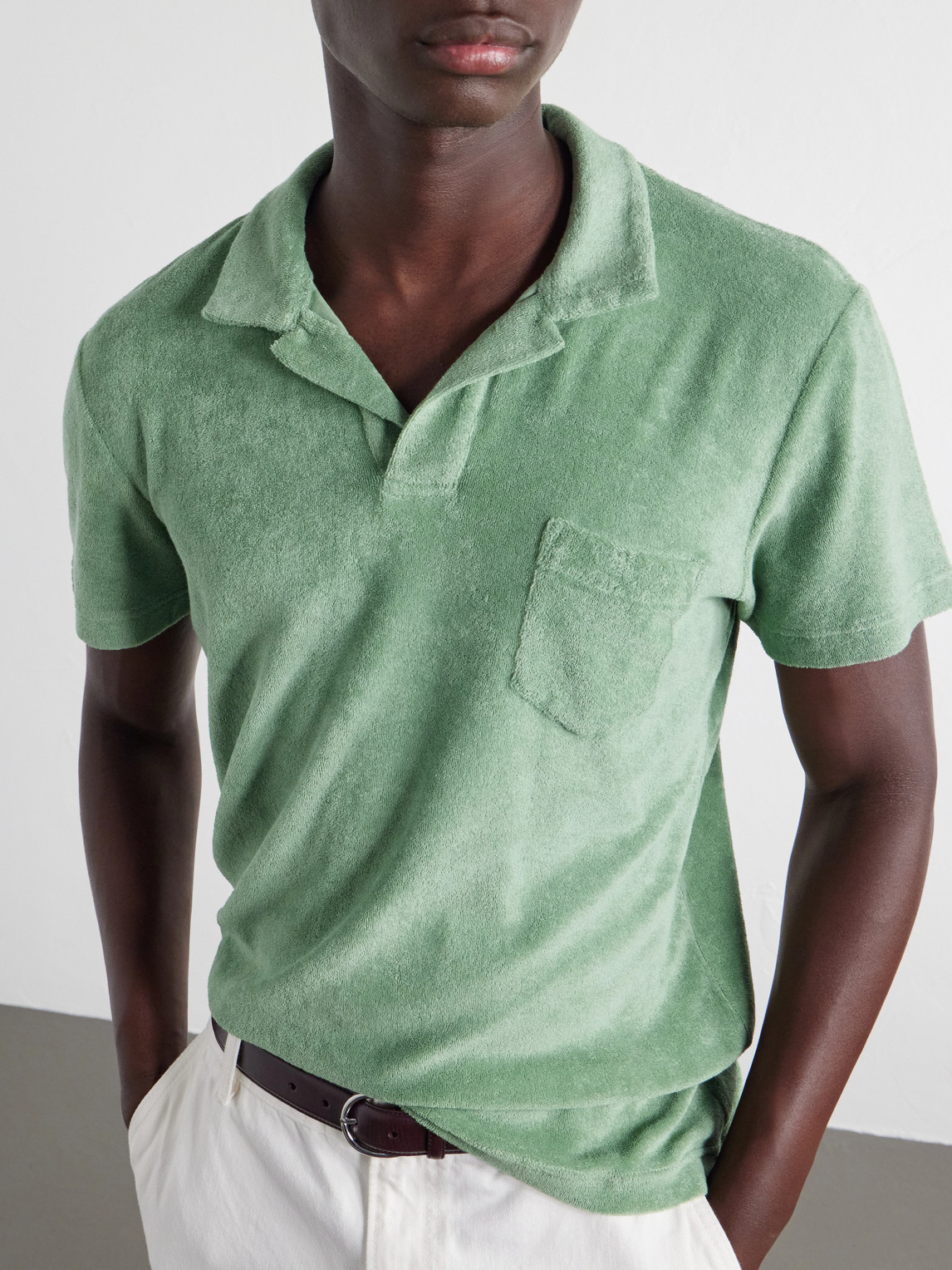 Terry Cotton-Terry Polo Shirt