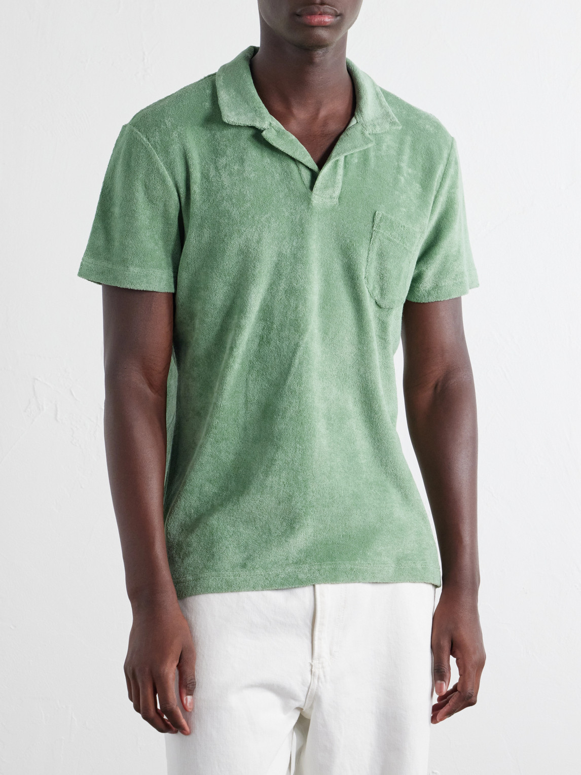 Terry Cotton-Terry Polo Shirt