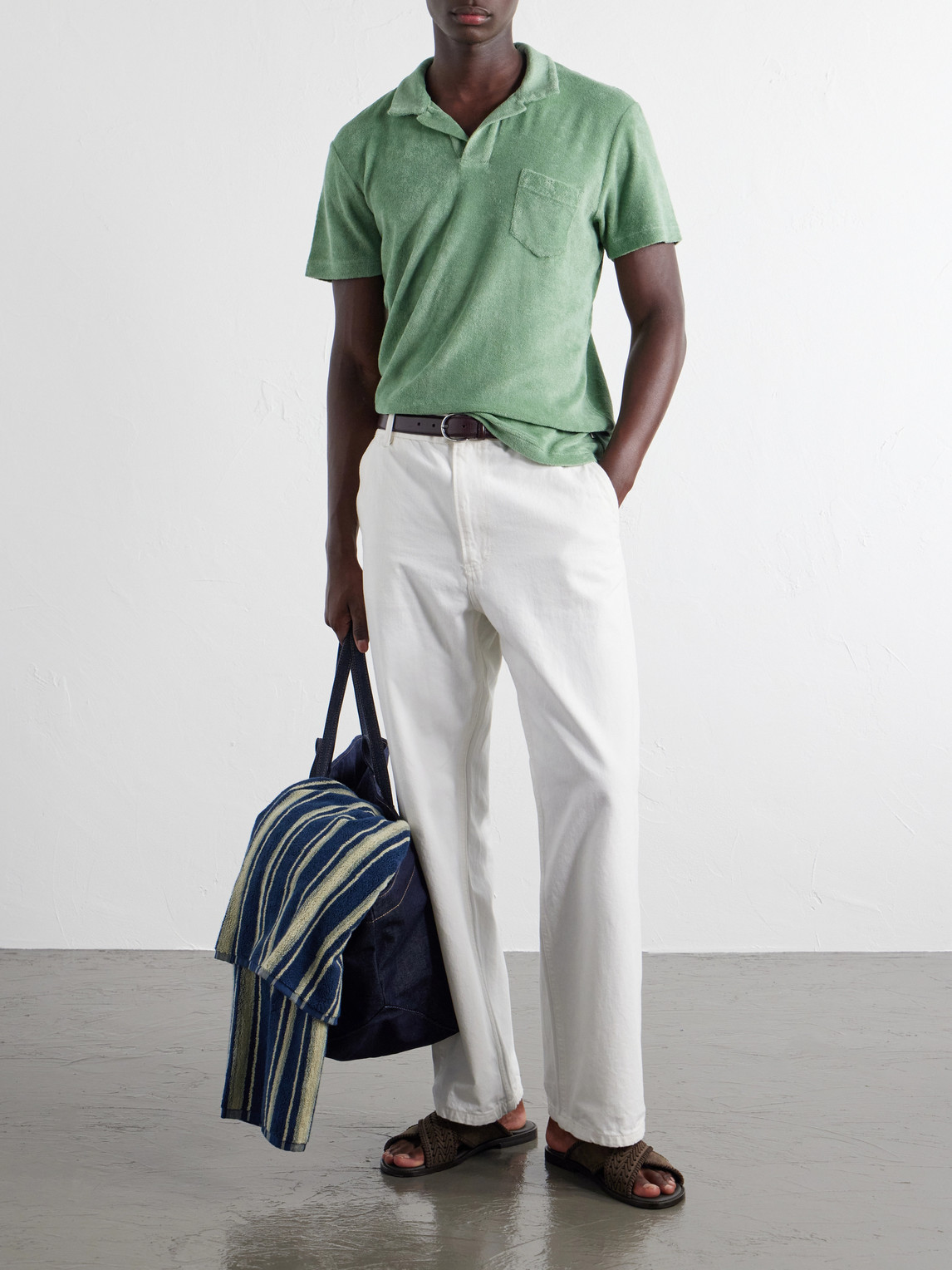 Terry Cotton-Terry Polo Shirt