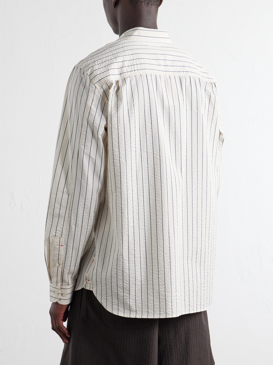 Justin Striped Cotton-Seersucker Shirt