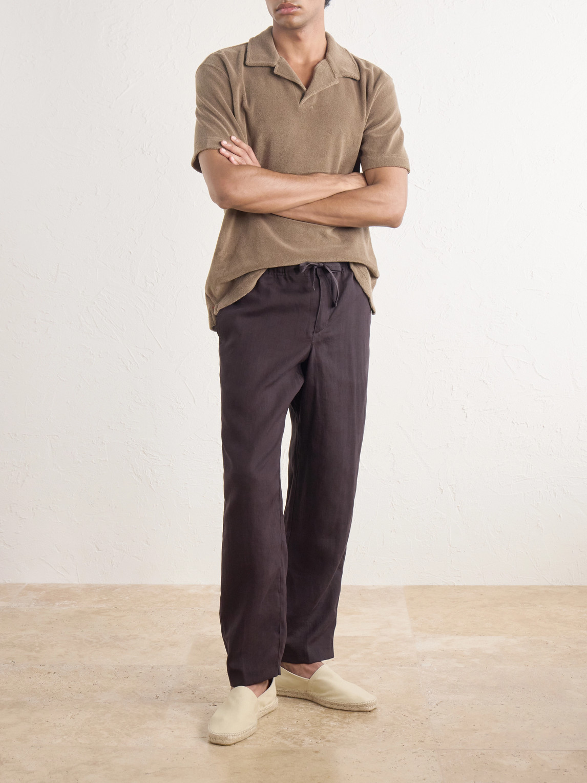 Alex Straight-Leg Linen Trousers