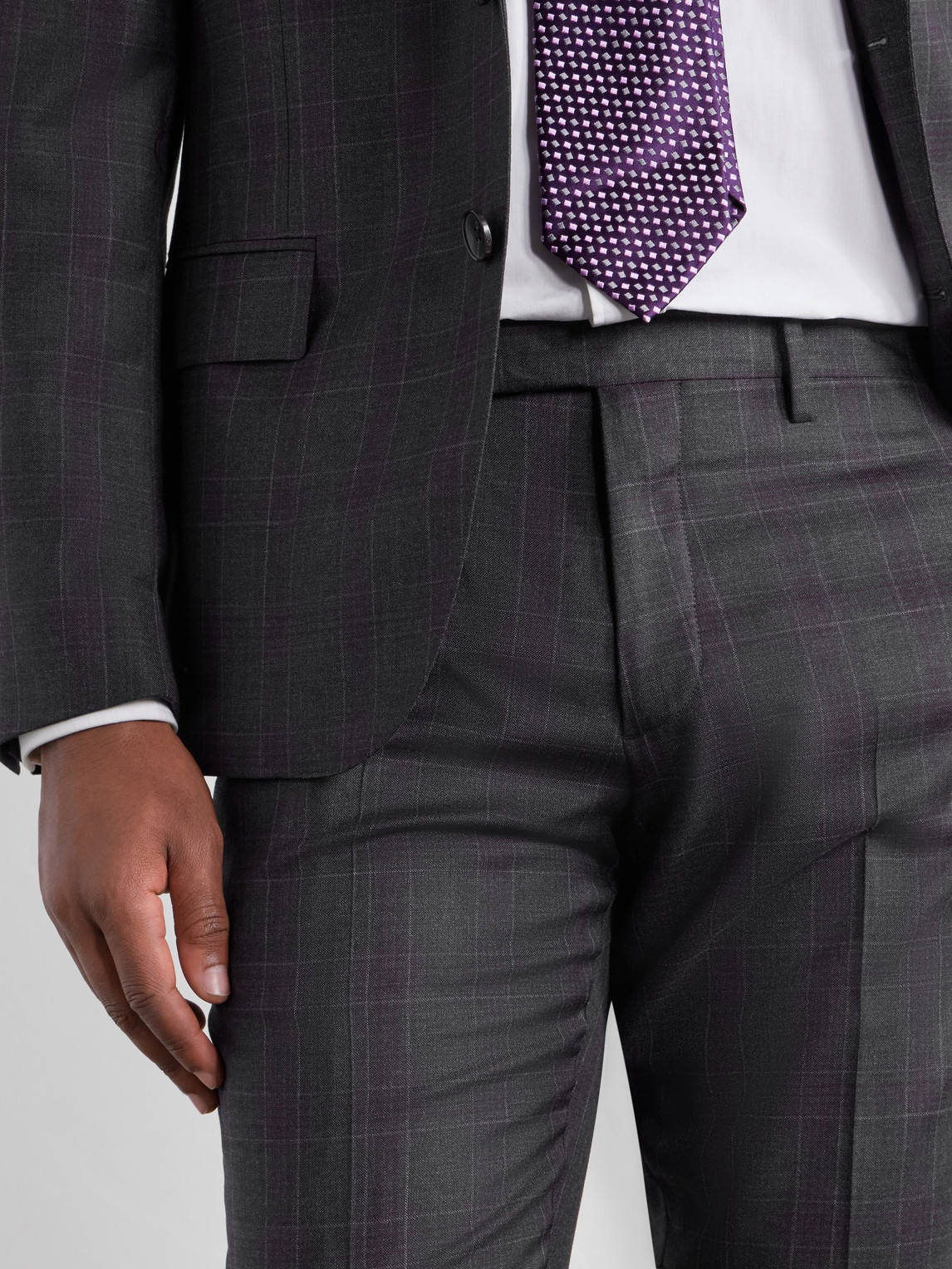 Mr P. - Straight-Leg Checked Wool-Twill Trousers