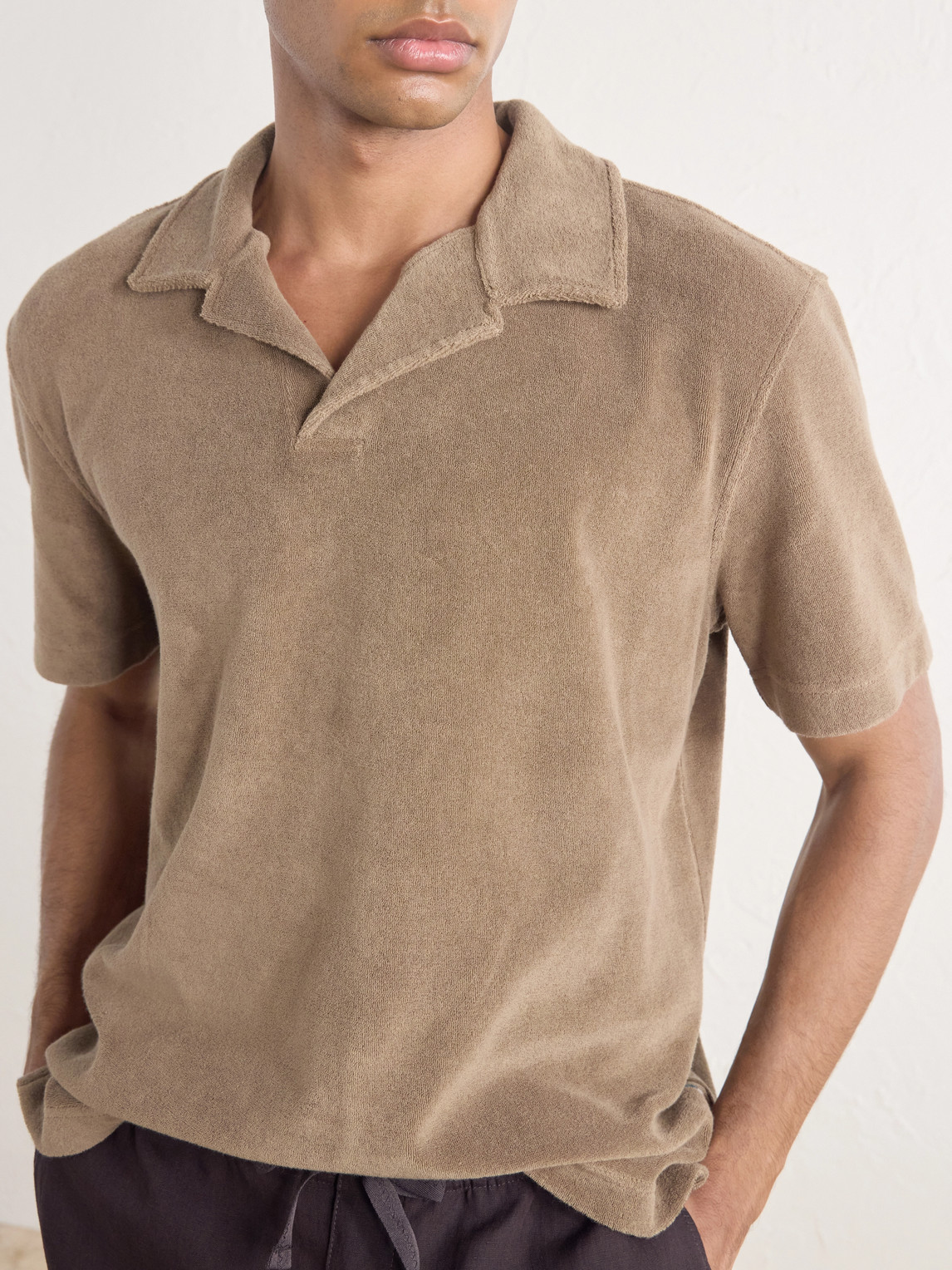 Cotton-Terry Polo Shirt