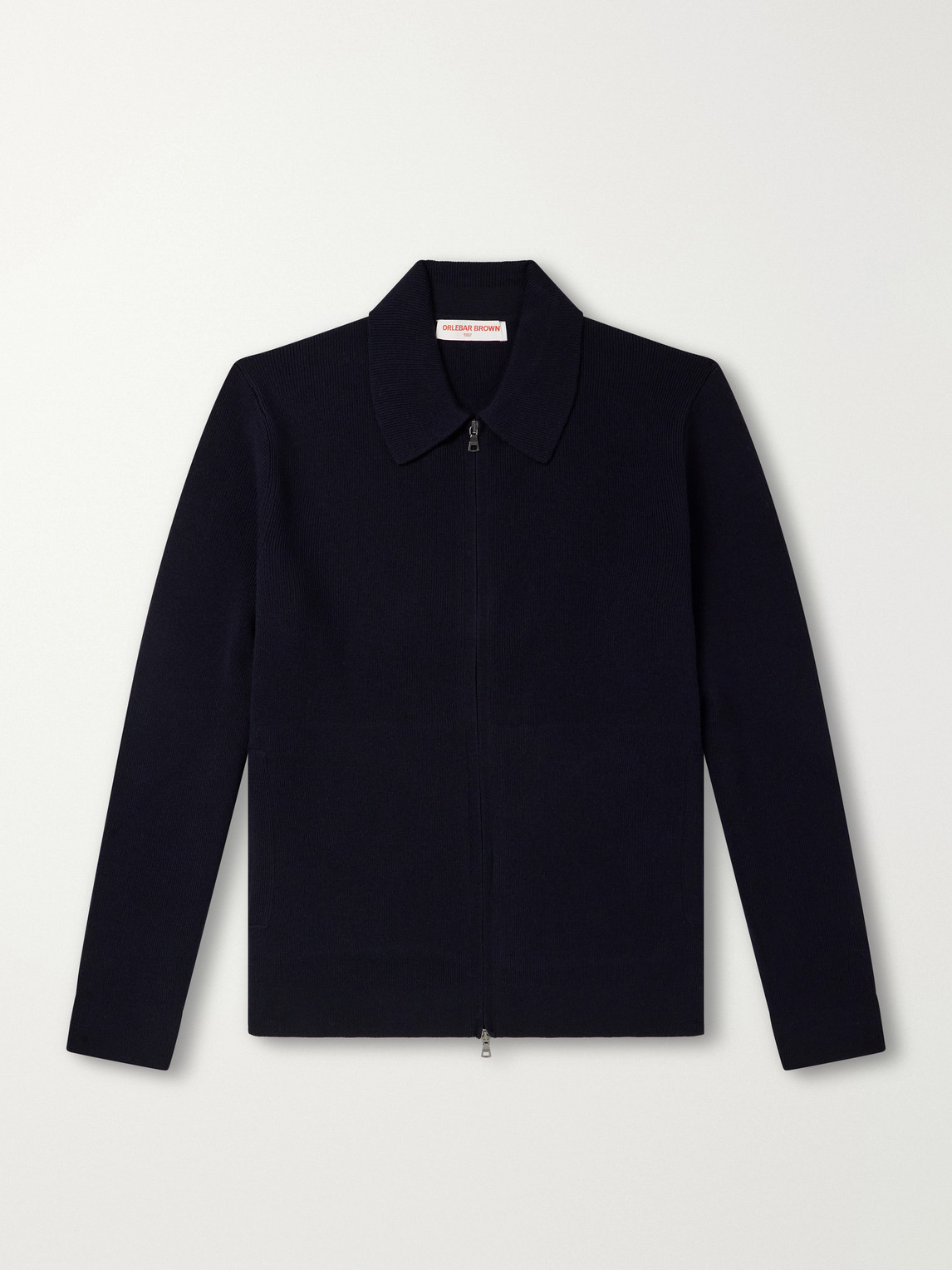 Shelby Ribbed Merino Wool Zip-Up Sweater