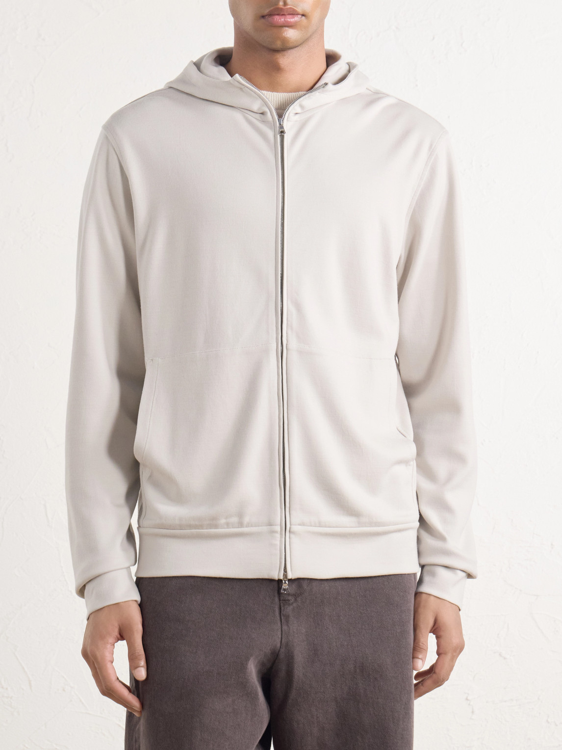 Mathers Wool-Jersey Zip-Up Hoodie