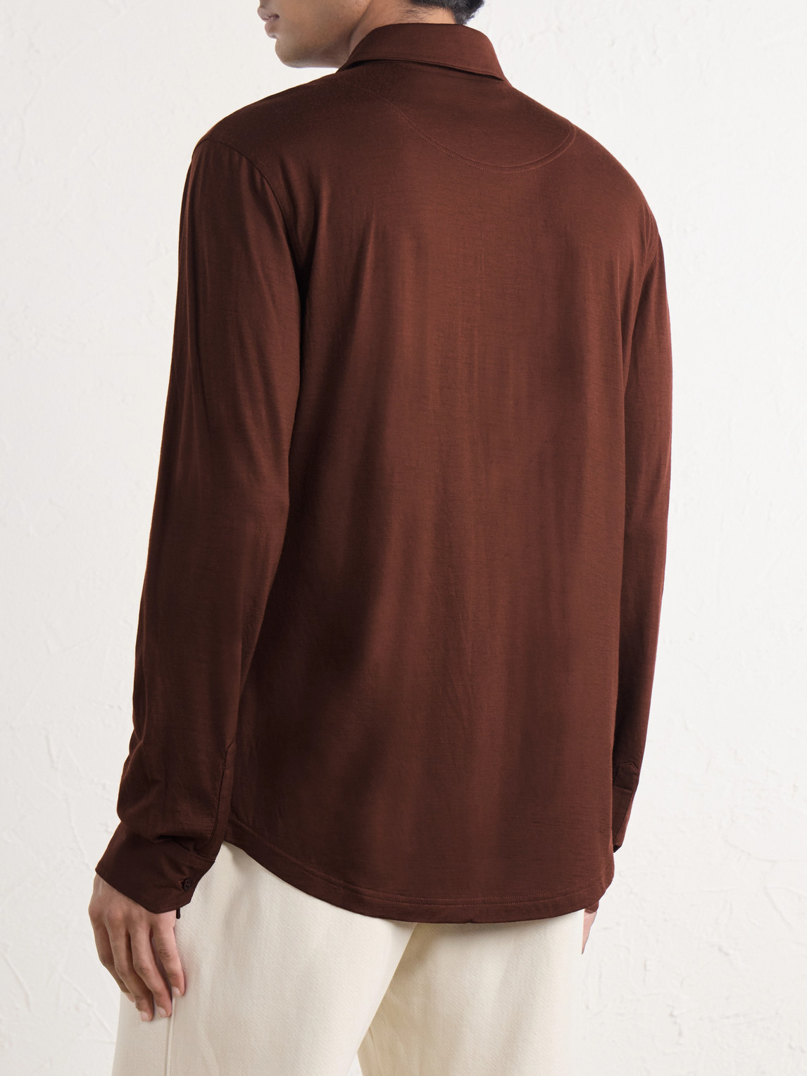 Sebastian Wool-Jersey Polo Shirt