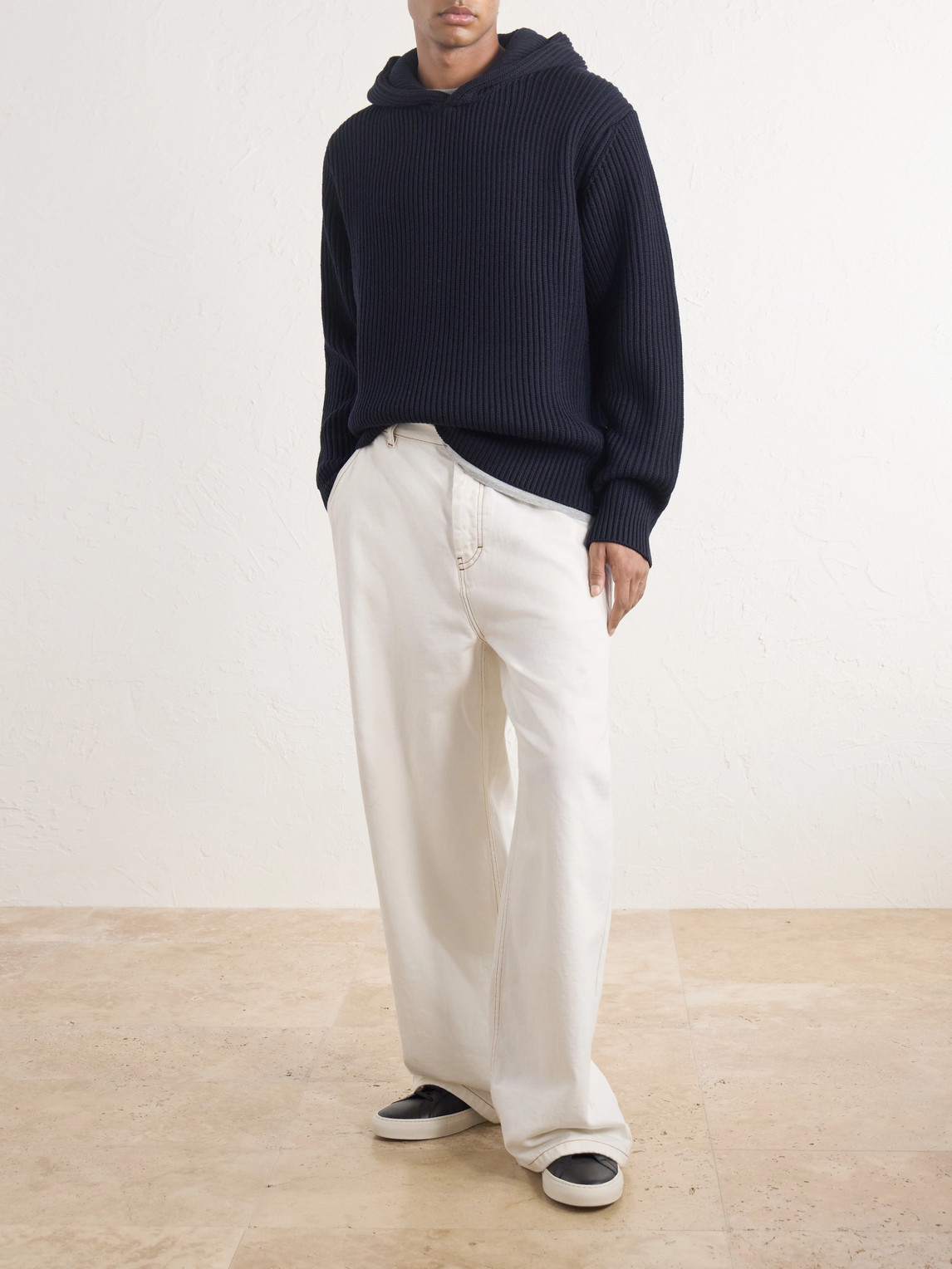 Kirk Ribbed Merino Wool Hoodie