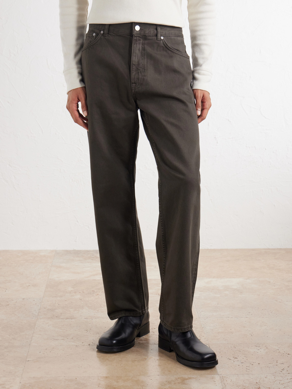 Otis 1874 Straight-Leg Organic Cotton-Gabardine Trousers