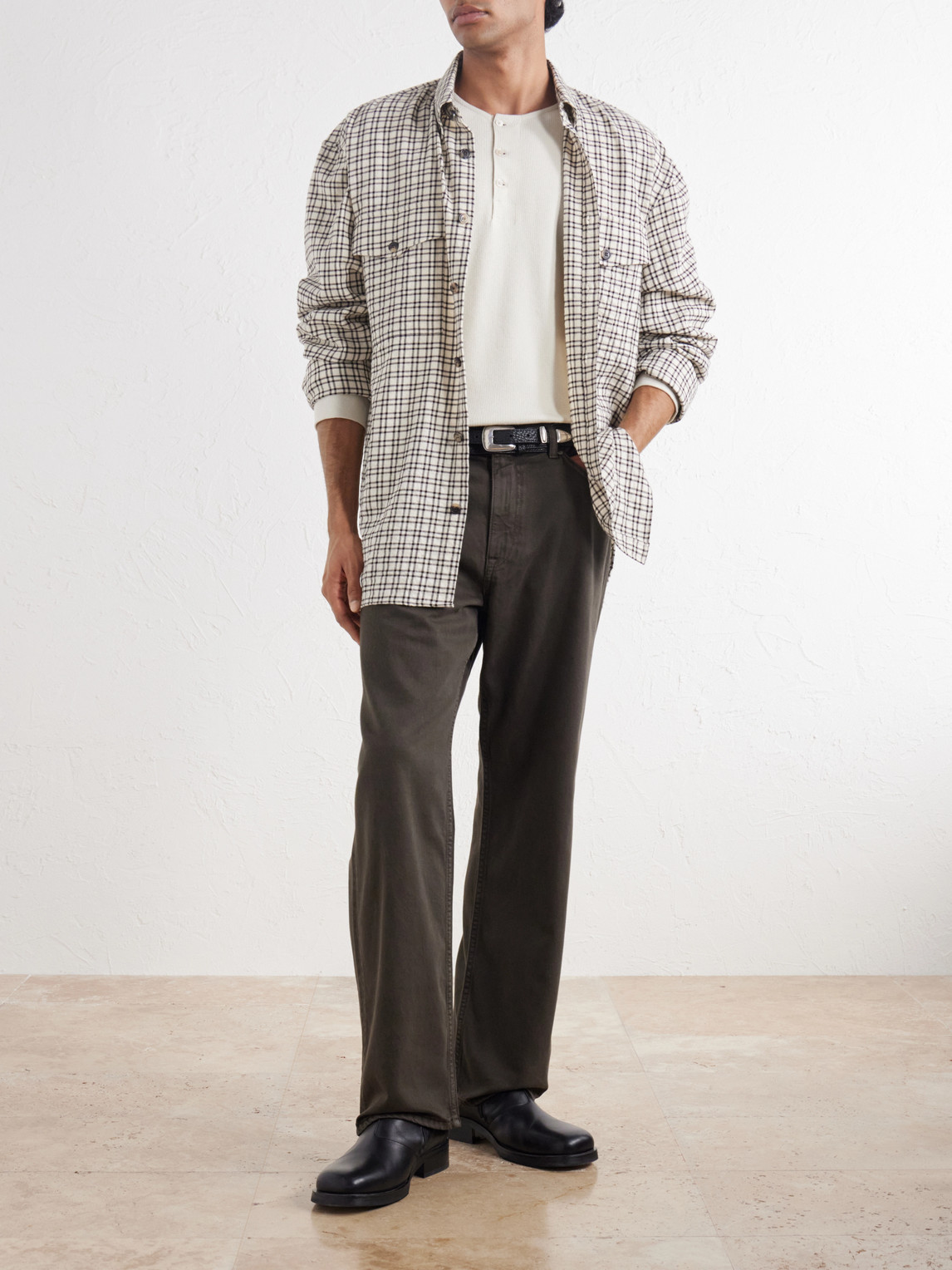 Otis 1874 Straight-Leg Organic Cotton-Gabardine Trousers