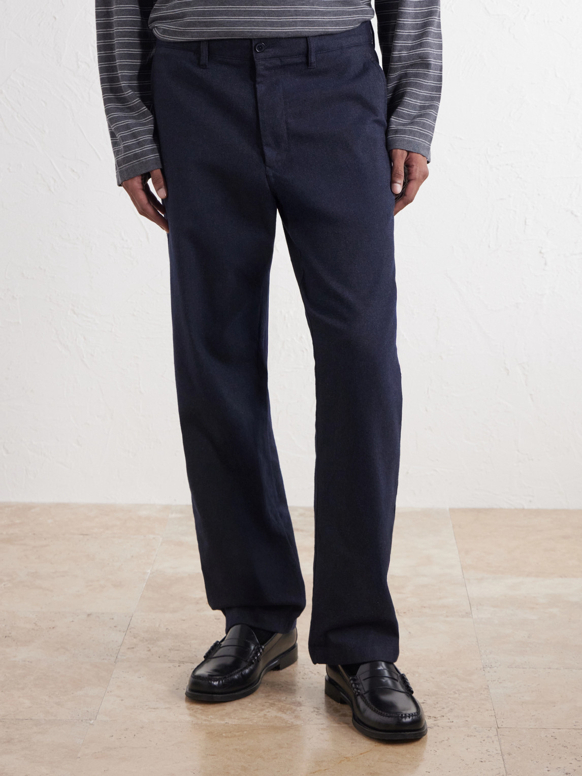 Aden 1067 Straight-Leg Recycled Grain De Poudre Trousers