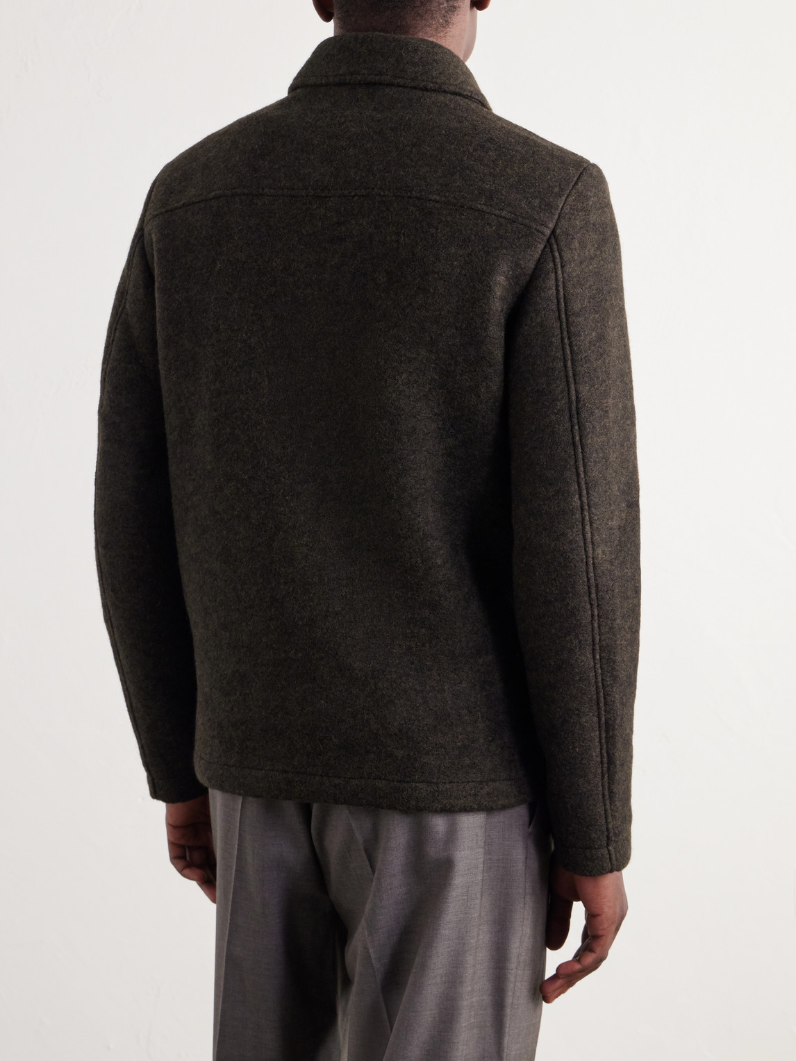 Gael Brushed Wool-Blend Jacket