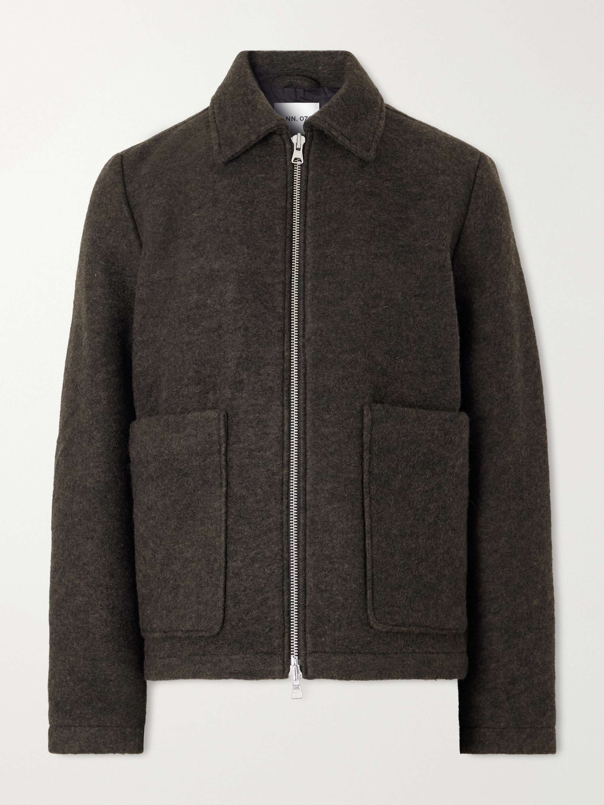 NN07 Gael Checked Brushed Wool-Blend Jacket