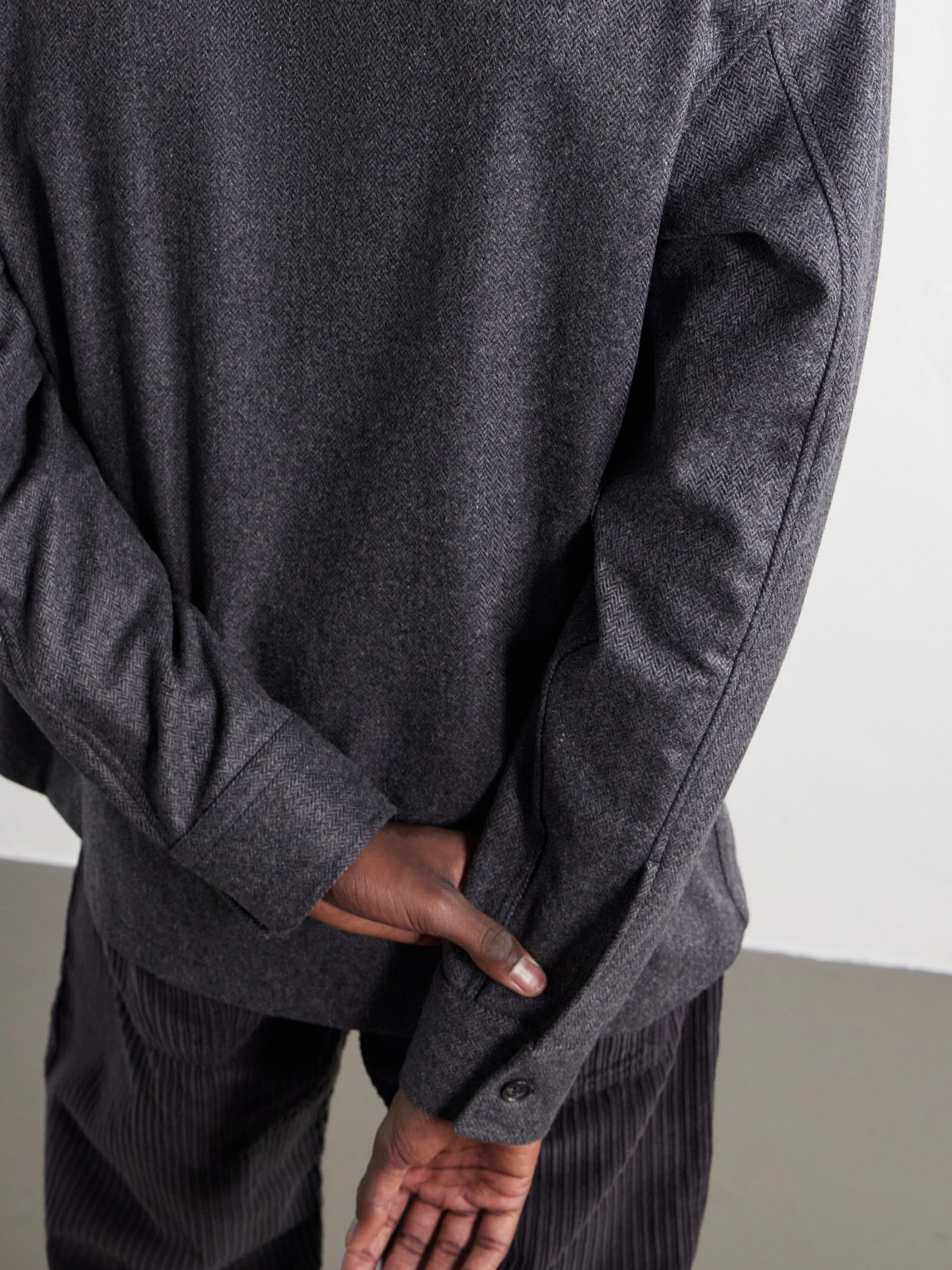 Freddy Herringbone Wool-Blend Shirt