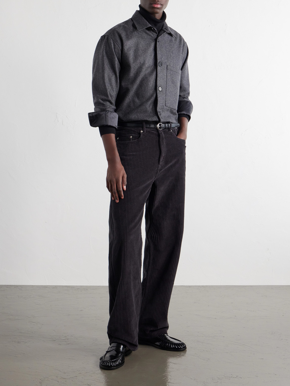 Freddy Herringbone Wool-Blend Shirt