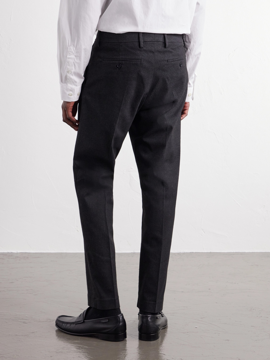 Bill 1067 Tapered Pleated Brushed Twill Chinos