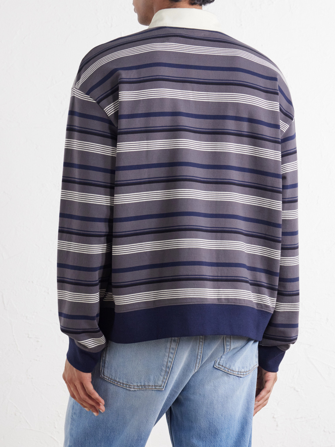 David Striped Organic Cotton Polo Shirt